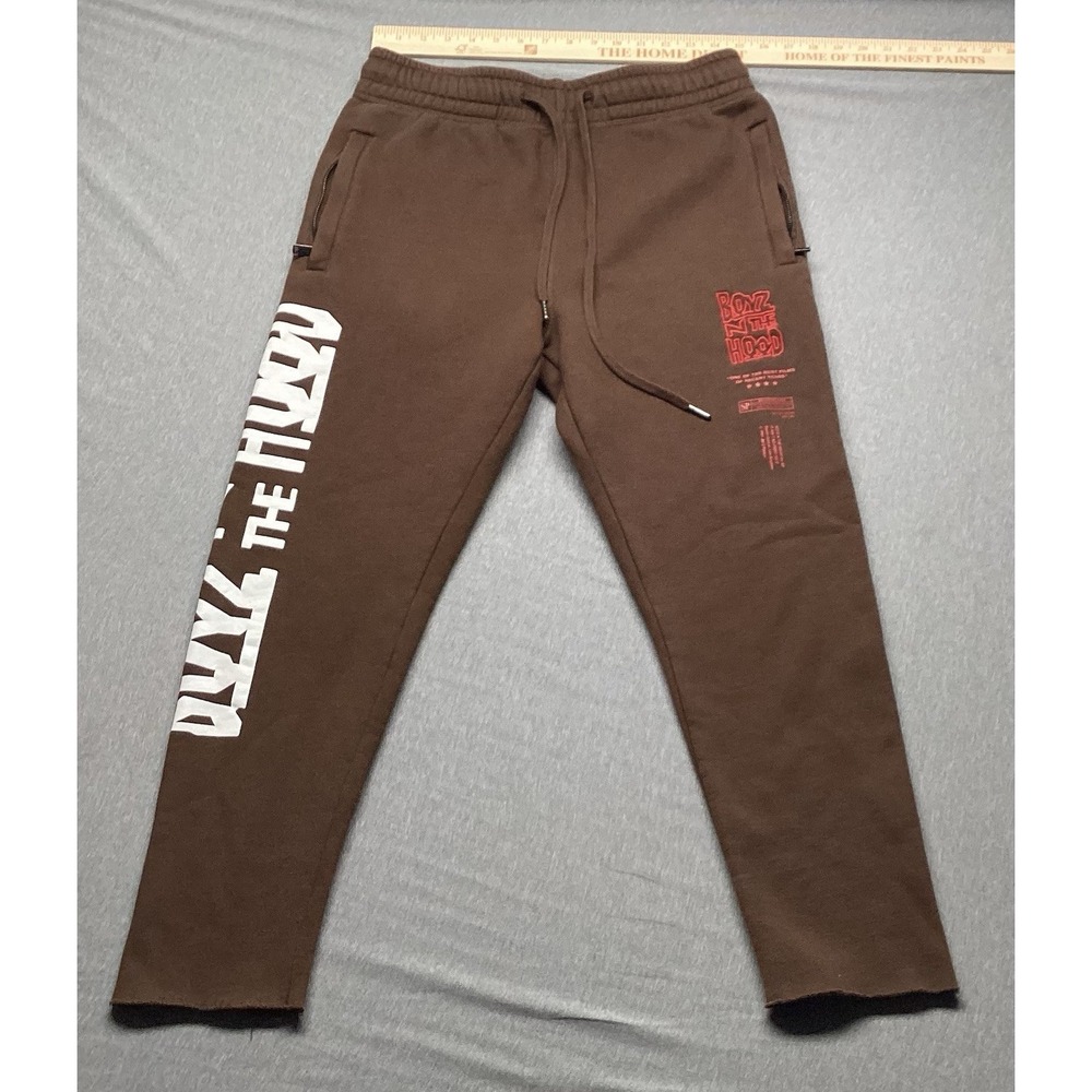 Boyz N The Hood Adult Embroidered Sweatpants Joggers Brown Shoe Palace Size M